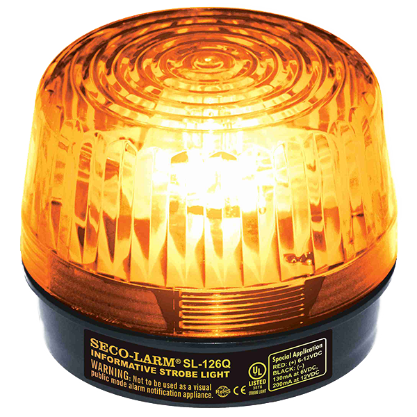 Seco-Larm SL-126-A24Q/A Strobe Light, 6~24VDC, Amber