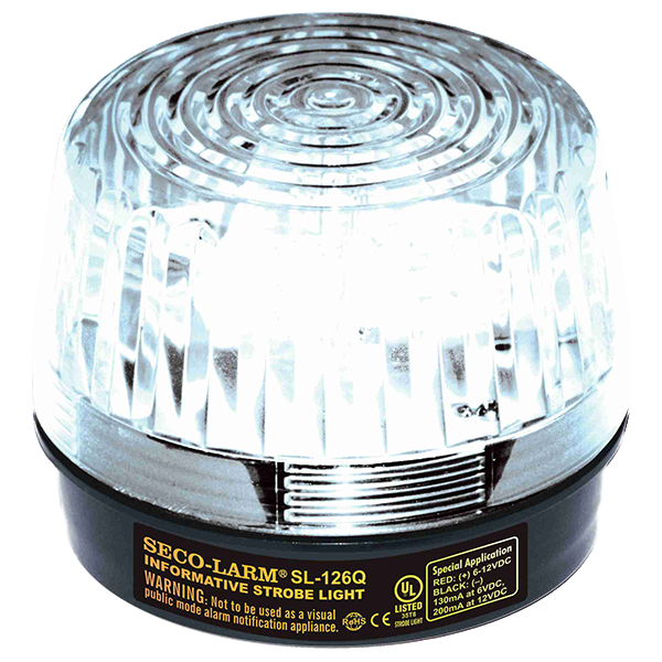 Seco-Larm SL-126-A24Q/C Strobe Light, 6~24VDC, Clear
