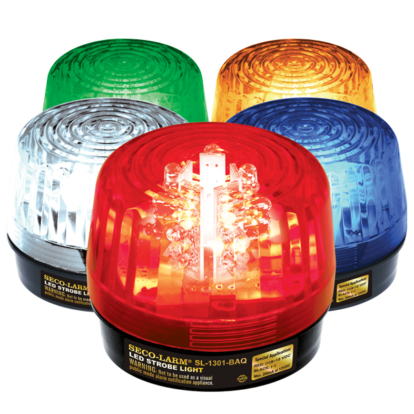 Seco-Larm SL-1301-BAQ/R LED Strobe Light – 32 LEDs, Adjustable Flash Speeds & Patterns, Red