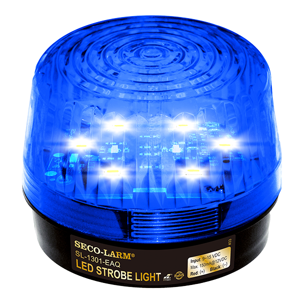 Seco-Larm SL-1301-EAQ/B Blue LED Strobe Light, 6 LEDs, Flash only, 9~15 VDC