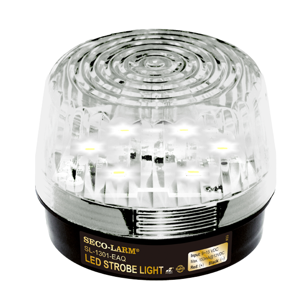 Seco-Larm SL-1301-EAQ/C Clear LED Strobe Light – 6 LEDs, Flash Only, 9~15 VDC