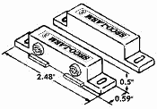 Seco-Larm SM-300Q/W Screw-Terminal Surface-Mount N.O. Magnetic Contact – White, 1/2″ (13mm) Gap, Open loop, UL listed, Pack of 10