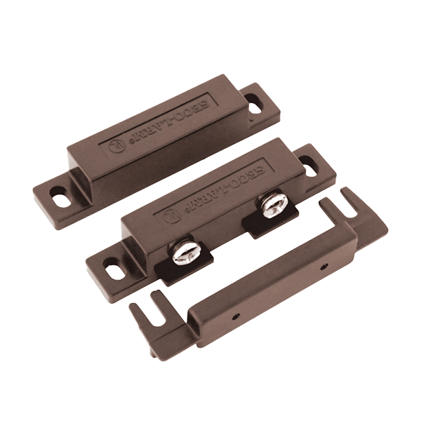 Seco-Larm SM-300Q/BR Screw-Terminal Surface-Mount N.O. Magnetic Contact – Brown, 1/2″ (13mm) Gap, Open loop, UL Listed, Pack of 10