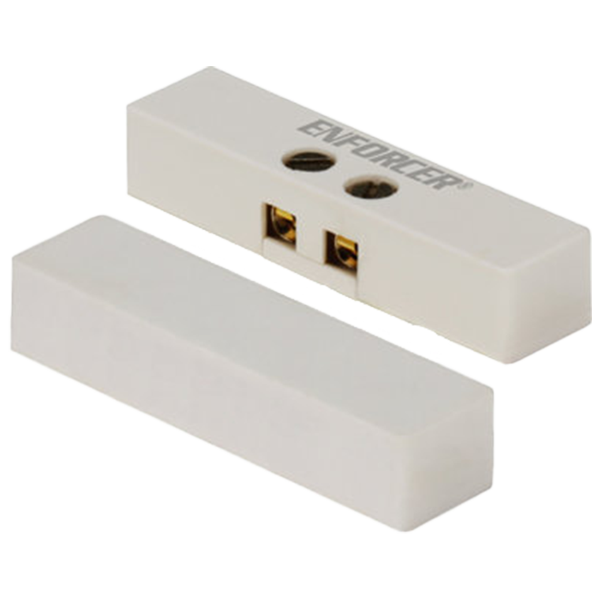 Seco-Larm SM-4003-TQ/W Quick-Connect Terminal Surface-Mount Magnetic Contact – White, 1″ (25mm) Gap, Closed loop, UL Listed, Pack of 10