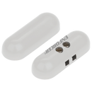 Seco-Larm SM-4004-TQ/W Capsule-Type Quick-Connect Terminal Surface-Mount Magnetic Contact – White, 1″ (25mm) Gap, Closed loop, Pack of 10