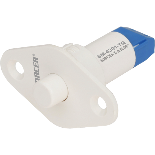 Seco-Larm SM-4301-TQ/W Plunger-Type Quick-Connect Terminals Recessed-Mount Magnetic Contact – White, 1/4″ (6mm) Gap, Closed loop, Pack of 10