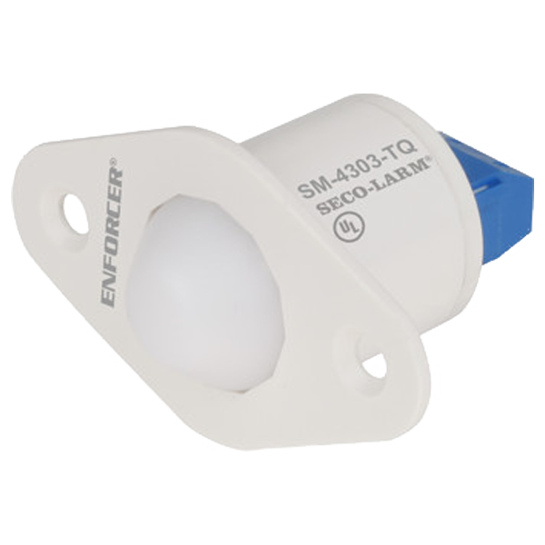 Seco-Larm SM-4303-TQ/W Rollerball-Type Quick-Connect Terminal Recessed-Mount Magnetic Contact – White, 1/4″ (6mm) Gap, Closed loop, Pack of 10