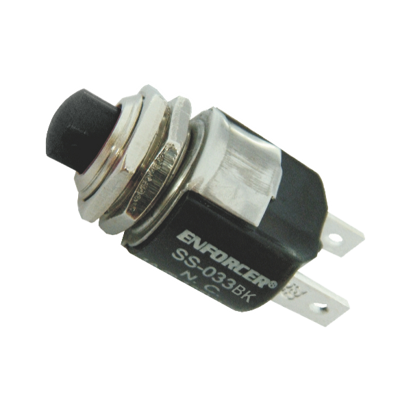 Seco-Larm SS-033Q/BK Black Push Buttons with N.C. Switch, Pack of 10
