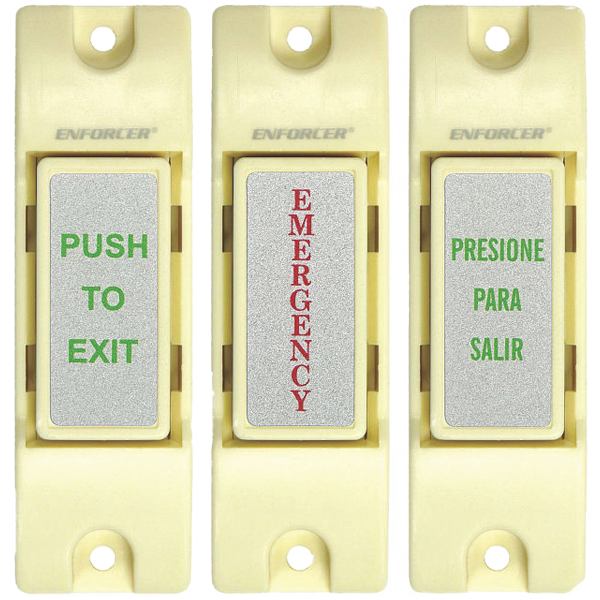 Seco-Larm SS-075C-PEQ Emergency & Push-to-Exit Button with Concealed Connections, Pack of 10