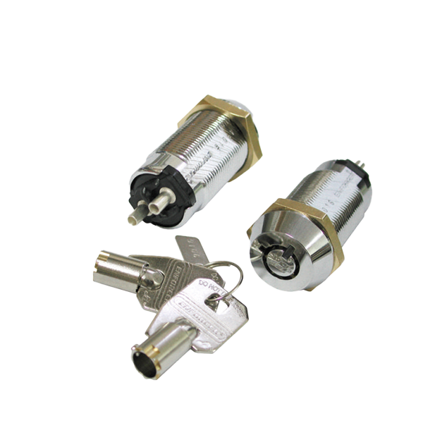 Seco-Larm SS-090-2H0 Tubular Keylock Switch – Shunt ON/OFF, 2 Terminals, SPST, #1300, Pack of 5