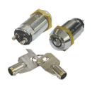Seco-Larm SS-095-1H5 Tubular Key Lock Switch, Momentary ON / Shunt OFF, 2 Terminals, SPST,