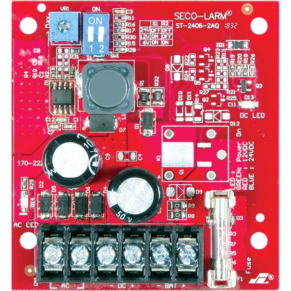 Seco-Larm ST-2406-2AQ Power Supply / Charger, 1.5A Continuous, 2.0A Peak