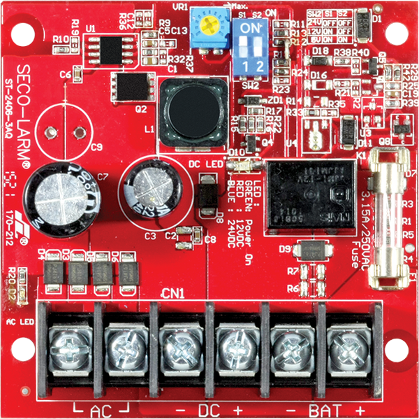 Seco-Larm ST-2406-3AQ Power Supply/Charger – 2.5A Continuous, 3.0A Peak