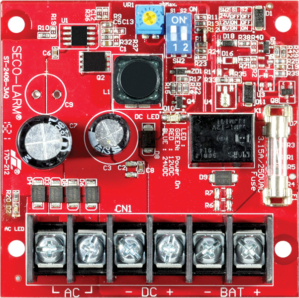 Seco-Larm ST-2406-3AQ Power Supply/Charger – 2.5A Continuous, 3.0A Peak
