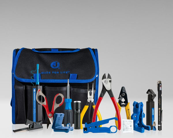 Fiber Prep Kit with Connector Cleaner, Fiber Cleaver, & Visual Fault Locator