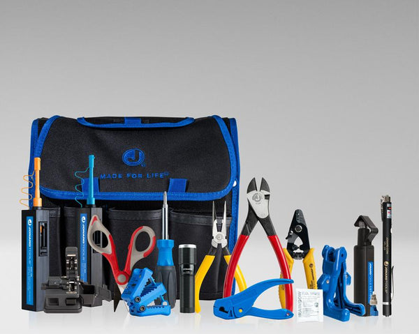 Fiber Prep Kit with Connector Cleaner, Fiber Cleaver, & Visual Fault Locator+