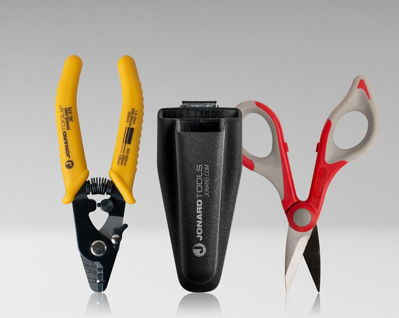 Fiber Stripper & KevlarÂ® Shears Kit, Molded Pouch