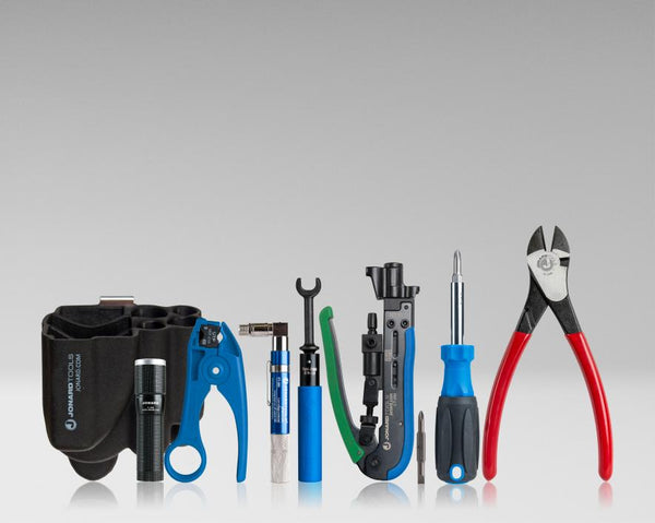 COAX Tool Kit with Universal Compression Tool for RG59/6 and CAT/TP Cables