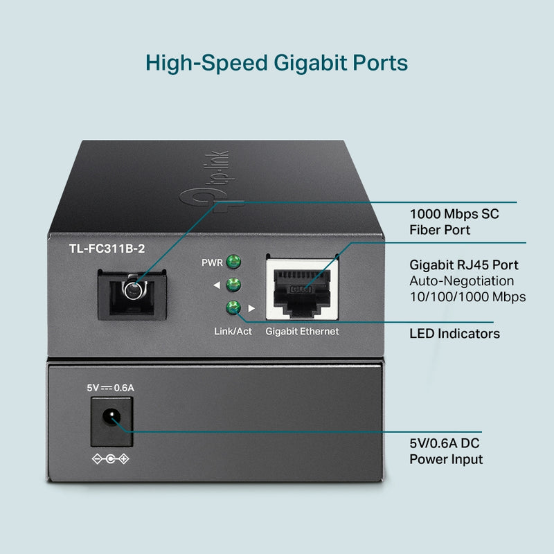 TP-Link TL-FC311B-2 Gigabit WDM Media Converter