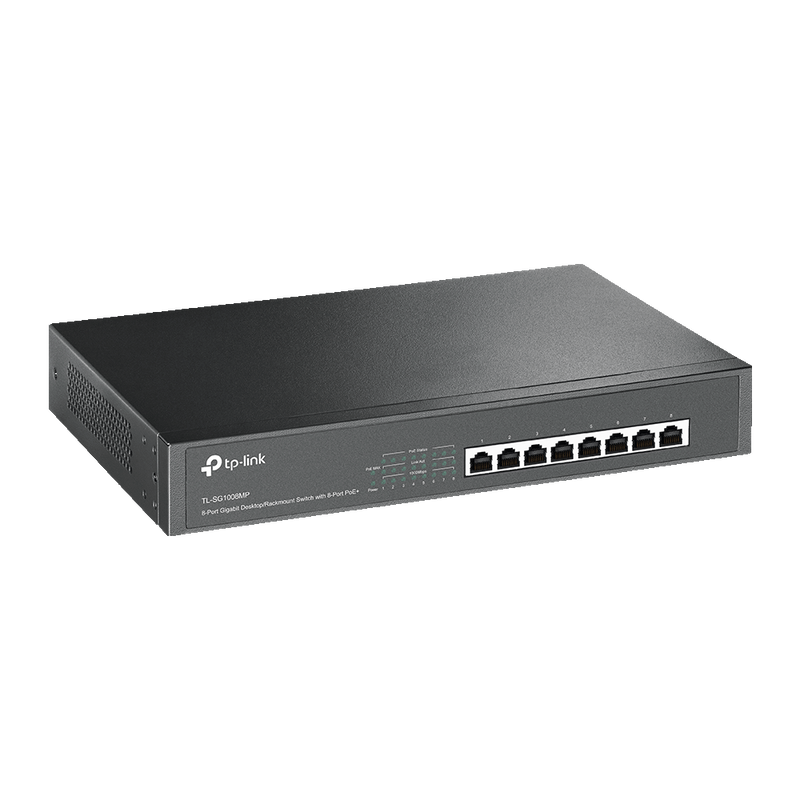 TP-Link TL-SG1008MP 8-Port Gigabit Desktop/Rackmount Switch with 8-Port PoE+