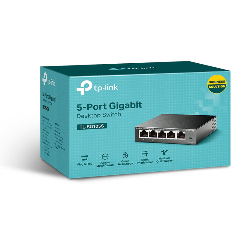 TP-Link TL-SG105S 5-Port 10/100/1000Mbps Desktop Switch
