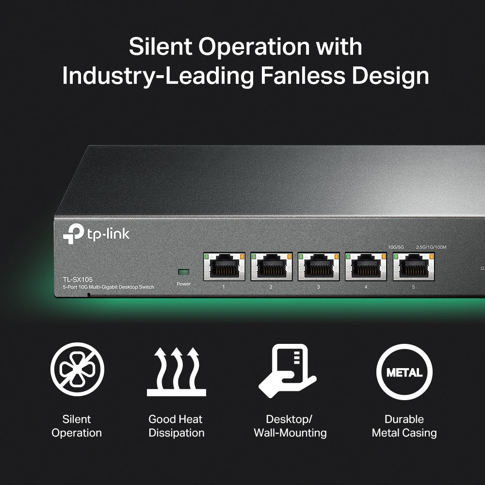 TP-Link TL-SX105 5-Port 10G Desktop Switch - Certified