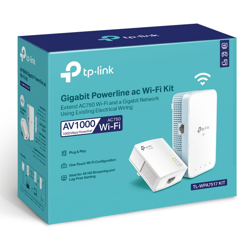 TP-Link TL-WPA7517 KIT AV1000 Gigabit Powerline ac Wi-Fi Kit