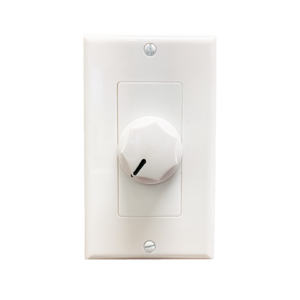 Speco WAT10DW 10W 70/25V Mono Attenuator with White Wall Plate