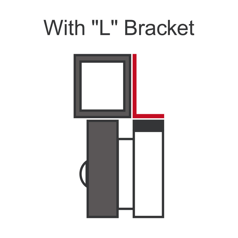 Seco-Larm E-942F-600/L L-Brackets for 600-lb Series Outdoor Electromagnetic Locks