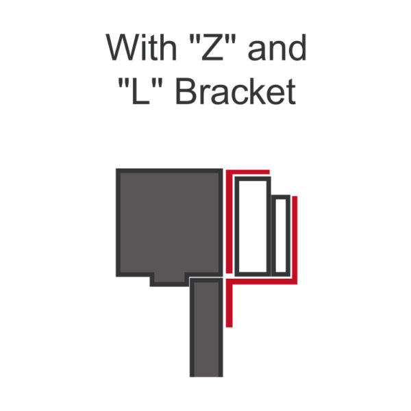 Seco-Larm E-941S-1K2/ZQ Z-Bracket for 1,200-lb Series Electromagnetic Locks