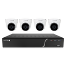 Speco ZIPK4TA 4 Channel Surveillance Kit with Three 5MP IP Cameras and One 8MP Advanced Analytics Camera, 1TB