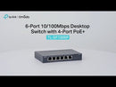 TP-Link TL-SF1006P 6-Port 10/100Mbps Desktop Switch with 4-Port PoE+