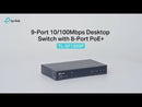 TP-Link TL-SF1009P 9-Port 10/100Mbps Desktop Switch with 8-Port PoE+
