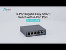 TP-Link TL-SG105PE 5-Port Gigabit Easy Smart Switch with 4-Port PoE+