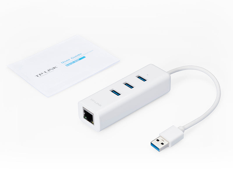 TP-Link UE330 USB 3.0 3-Port Hub & Gigabit Ethernet Adapter 2 in 1 USB Adapter